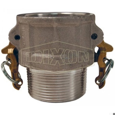 Dixon Boss-Lock Type B Cam and Groove Coupler, 1-1/2 in Nominal, Female Coupler x MNPT End Style, Aluminu AB150